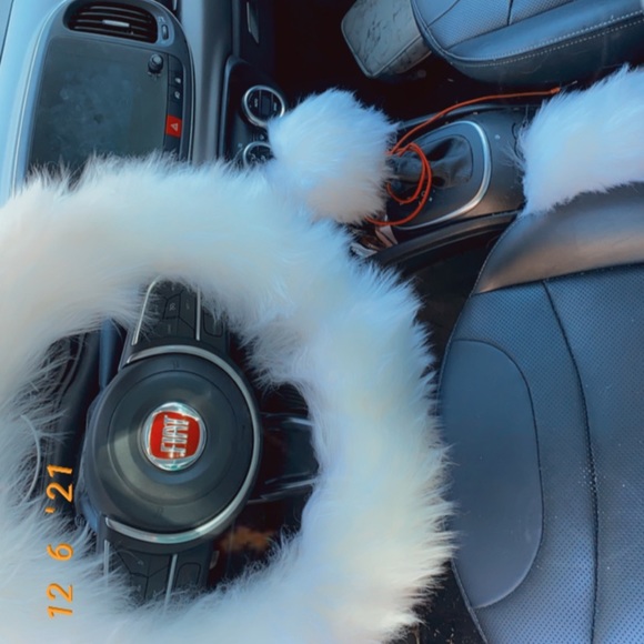 Sheepskin Warm Steering Wheel Cover Woolen Handbrake Car Accessory Auto … - Picture 3 of 3